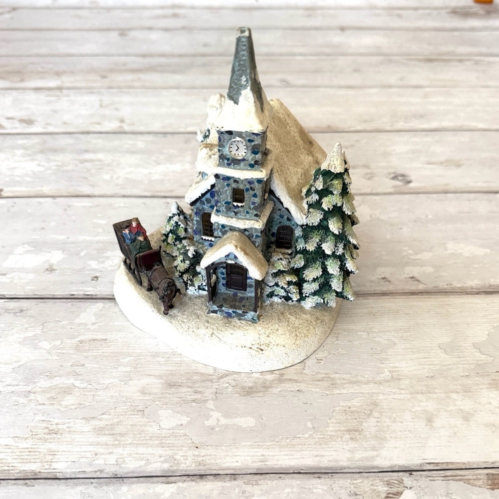 Thomas Kinkade Sunday Evening Sleigh Ride Christmas Village Miniatures Winter